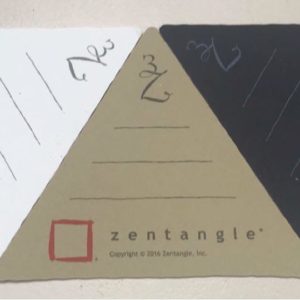 3Z三角黑磚 Zentangle® 3Z Tile Black (單張入, 5張入)