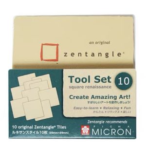 櫻花牌Package- Original Zentangle® Tiles- Tool Set Square Renaissance (10張)